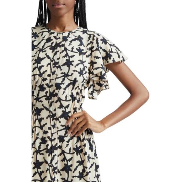 ULLA JOHNSON Floral Printed Anais Midi Dress - Picture 4 of 15